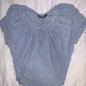 Blue/Purple Crop Top, Tie in front